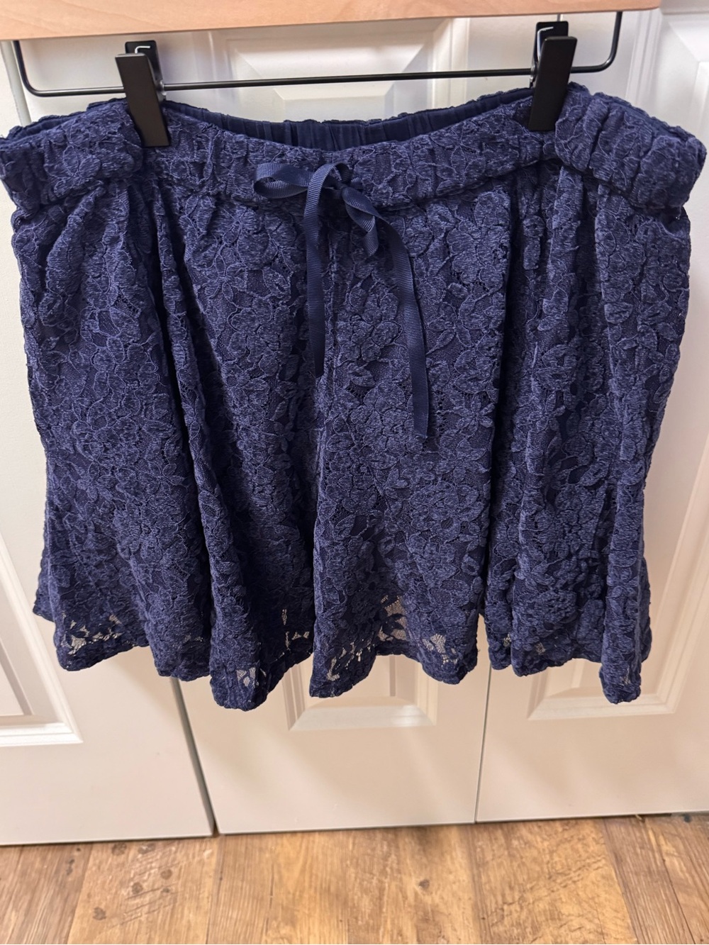 Aerie Dark Blue Lace Circle Mini Skirt